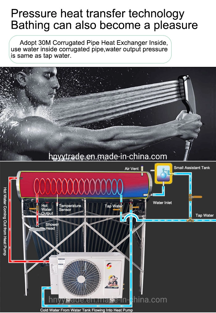 Solar Air Source Energy Systems Evacuated Tubes Aluminum Alloy Solar Water Heater