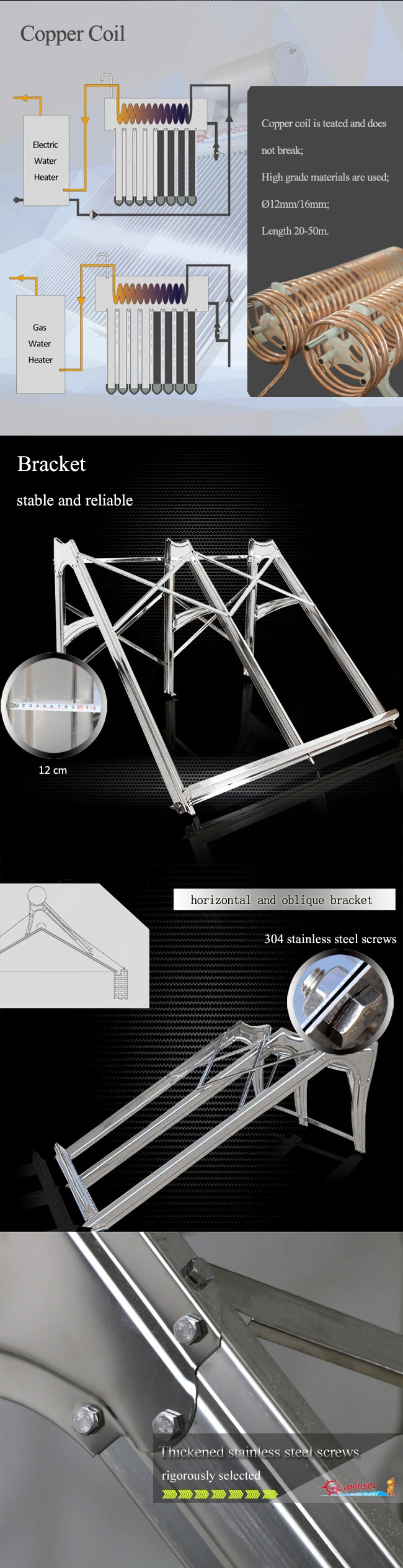 Vacuum Tube Heat Pipe Solar Collector with Solar Keymark Approved