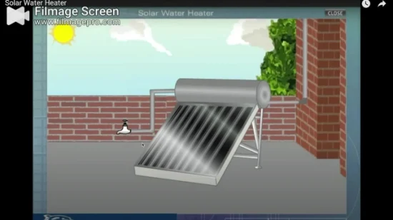 Calentador de agua solar de panel plano de bucle abierto con capacidad de 150 l aprobado por Solar Keymark