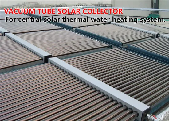 Colector solar de tubo de vacío dividido montado horizontalmente
